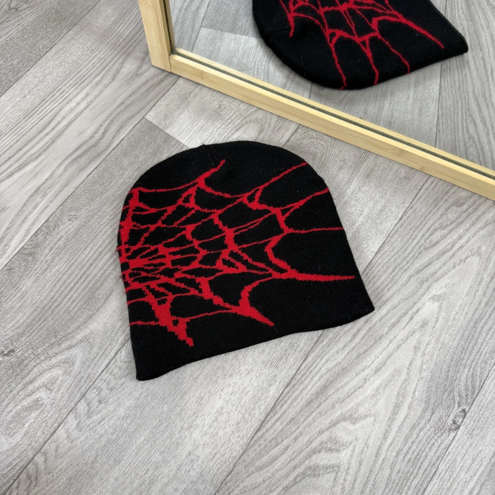 Vintage Spider Web Gorpcore Beanie Winter Hat
