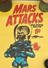 Mars Attacks Bubble Gum Alien Monster Saucer Sci-Fi UFO Retro Art Print Unframed