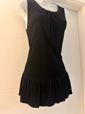 Red Valentino Black Peplum Crinoline Blouse Euro Size 40 US Size 8