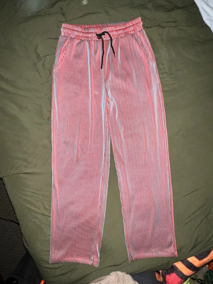 Men’s Orange and Blue Corduroy Sweatpants  - Image 3 of 4
