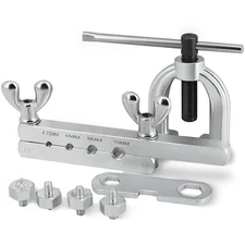 DIN/ISO Bubble Flare Brake Line Flaring Tool Kit with 4.75, 6, 8, 10mm w/ Case