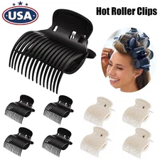 12× Hot Roller Clips Hair Curler Claw Clips Hair Perm Insulation Hair Clips US