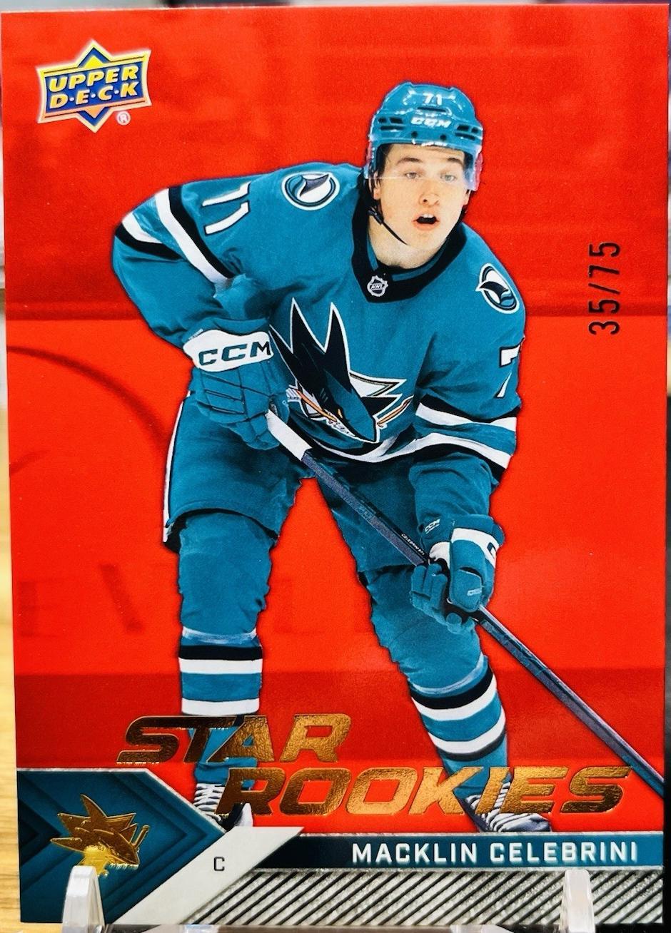 2024-25 Upper Deck Star Rookies - Macklin Celebrini #13 Red /75