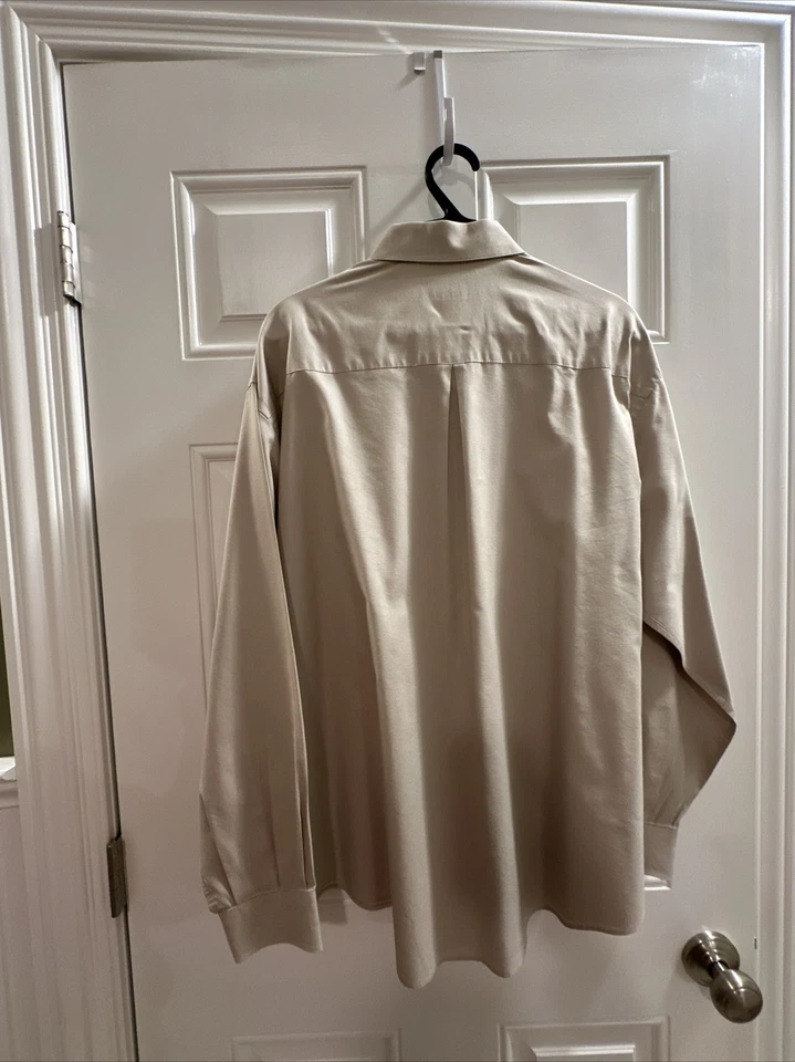 Lote de 2 Camisas de Vestir CLAIBORNE Para Hombres Manga Larga Tostadas y Grises Abotonadas *Vintage* Foto 3 de 4