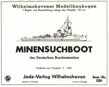 Wilhelmshavener Modellbaubogen 1224 Jade-Verlag - Minensuchboot Typ 40 - 1:250