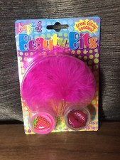Vintage Lisa Frank Beauty Bits Great Glitzy Goodies Feather Boa Hair Clips Lip