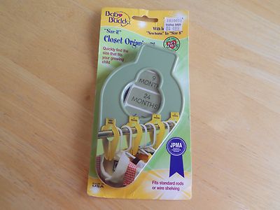 Baby Buddy ''Size It'' Closet Organizers - Sage - NIP