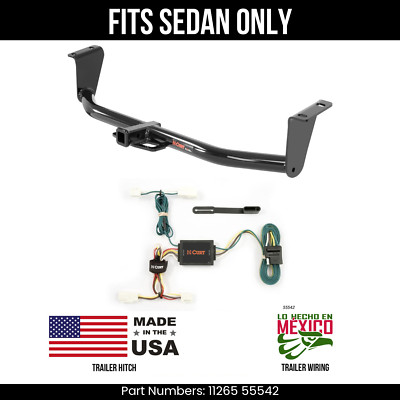 For 03-13 Toyota Corolla Trailer Hitch w/ 4 Pin Wiring Fit Sedan Curt 2K 1.25''