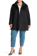 $1200 Fleurette Funnel Neck Soft Wool Coat (plus Size) Oxford Stylish 24