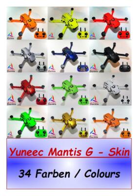 YUNEEC MANTIS G - SKIN - 34 Farben/Colours - Decal / Wrap / Sticker / Zubehör