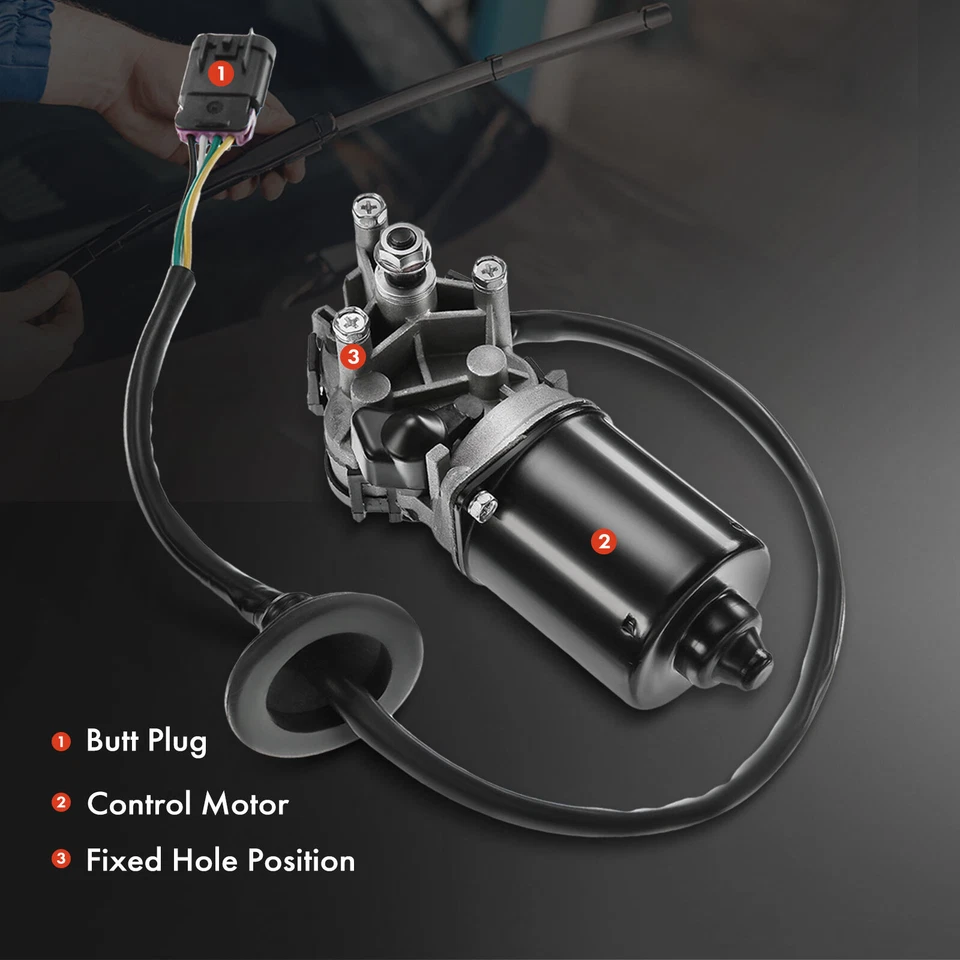 Front Windshield Wiper Motor for Chevy Colorado GMC Canyon 04-12 Isuzu i280 i350 - Image 4 of 4