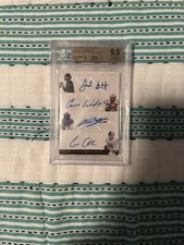 BGS 9.5 Mint 2016 Prime Signatures Quad Autographs #1 Goff/Wentz/Lynch/Cook 3/10