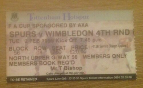 Liverpool Fc v Tottenham Hotspur Jan 1985 F.A. Cup Vintage