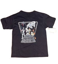 Star Wars Youth Top 100 Cotton Black Tee Shirt New