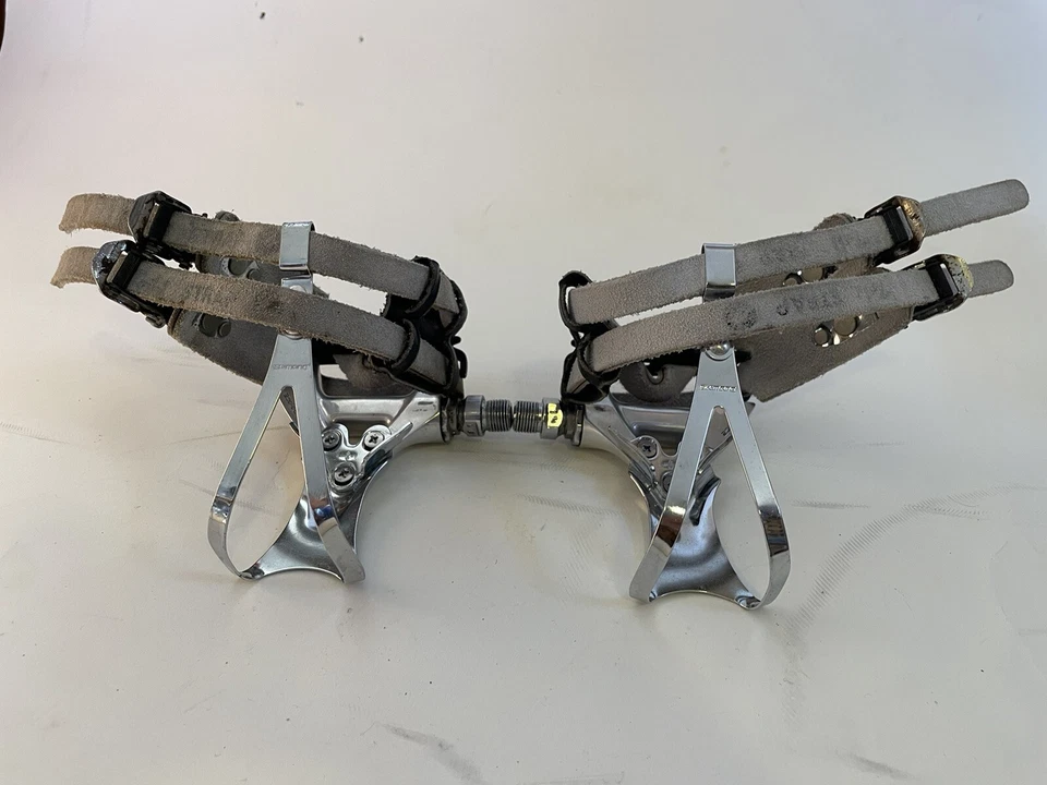 Pedales Shimano Dura Ace PD-7400 - Clips para los dedos + Correas Toshi Track + Botines - En muy buena condición Foto 3 de 4