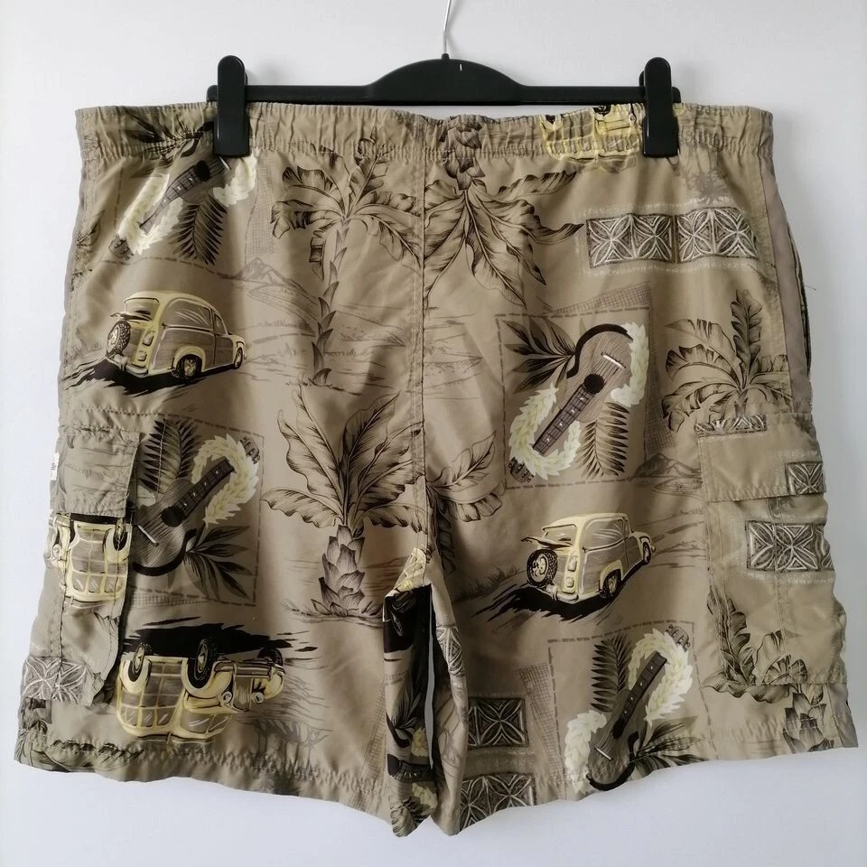 Caribbean Joe Let Go Para hombres Oliva Tiro Alto Baúl de Natación Tabla Pantalones Cortos Bolsillos XL Foto 2 de 4