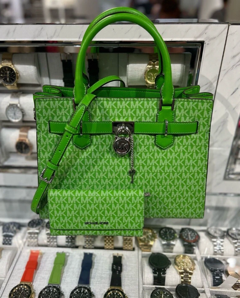 Michael Kors Mediano Bolso de Mano Cartera Mensajero Bandolera + Cartera Verde Foto 4 de 4