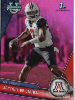 2023 Bowman University Chrome #30 Jayden De laura Pink Refractor