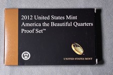 2012-S America the Beautiful Quarters Proof Set, 5 Clad Coins, OGP & COA