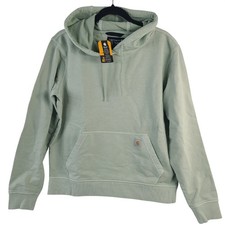 NWT Carhartt Womens Relaxed Fit French Terry Hoodie Sweatshirt Sage Green Sz S