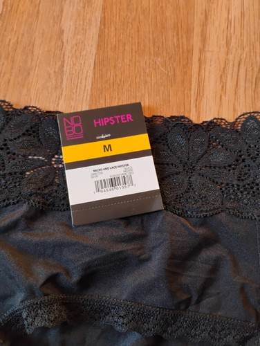 BRAGAS HIPSTER NEGRAS MEDIANAS FLORAL Micro y ENCAJE NUEVAS CON ETIQUETAS NOBO NO BORDER para mujer - Imagen 3 de 7