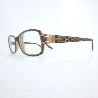 Brendel Eschenbach Germany Eyeglasses Brown Tan Geometric Frame 32354