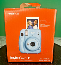 Fujifilm Instax Mini 11 Instant Camera Sky Blue New Open Box w/ AA Batteries
