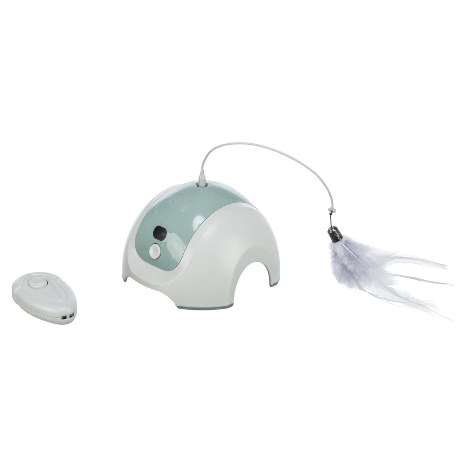 Trixie Catch Me Katzenspielzeug mit Motor/Fernbedienung grau/petrol 15 cm - Bild 2 von 4