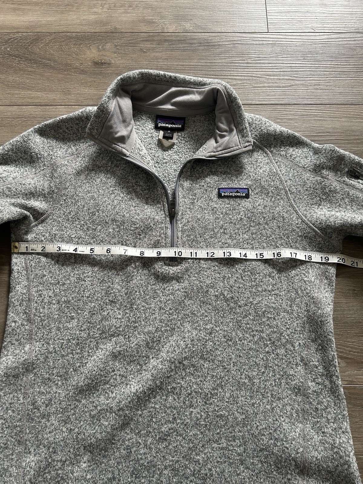 Patagonia Women’s Medium Better Sweater Heather Gray 1/4 Zip Fleece Jacket 25617 thumbnail 8