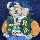 Bid POLO PALPH LAUREN Polo Varsity Bear Cotton Sweater Navy Men Small — photo 2