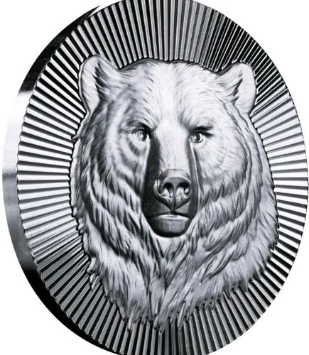 1 oz Silver Coin STACKER® - Grizzly Bear (NEW DESIGN - BU) Scottsdale Mint 🐻