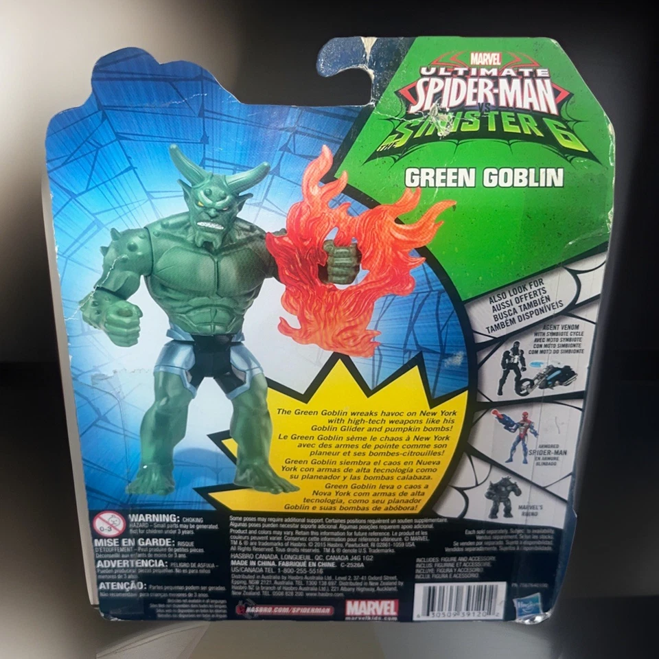 Hasbro Ultimate Spider Man Siniestro 6 Duende Verde Figura Sellada Ver Descripción Foto 2 de 4