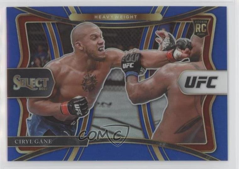 2021 Panini Select UFC Premier Level Blue Prizm 24/49 Ciryl Gane Rookie RC 7m3