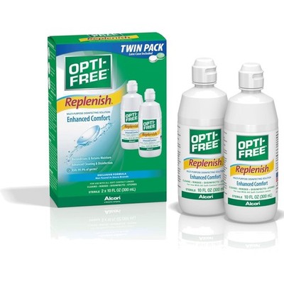 Replenish Multi-Purpose Contact Lens Cleaning and Disinfecting Solution with ...