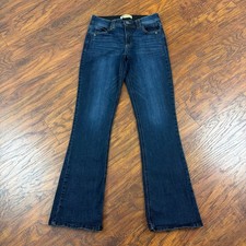 Democracy Jeans Womens 6 Boot Cut Mid Rise Dark Wash Stretch Denim Ab 28x32