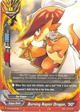 Bushiroad Future Card Buddyfight Burning Rapier Dragon "SD" D-BT03/0054EN U