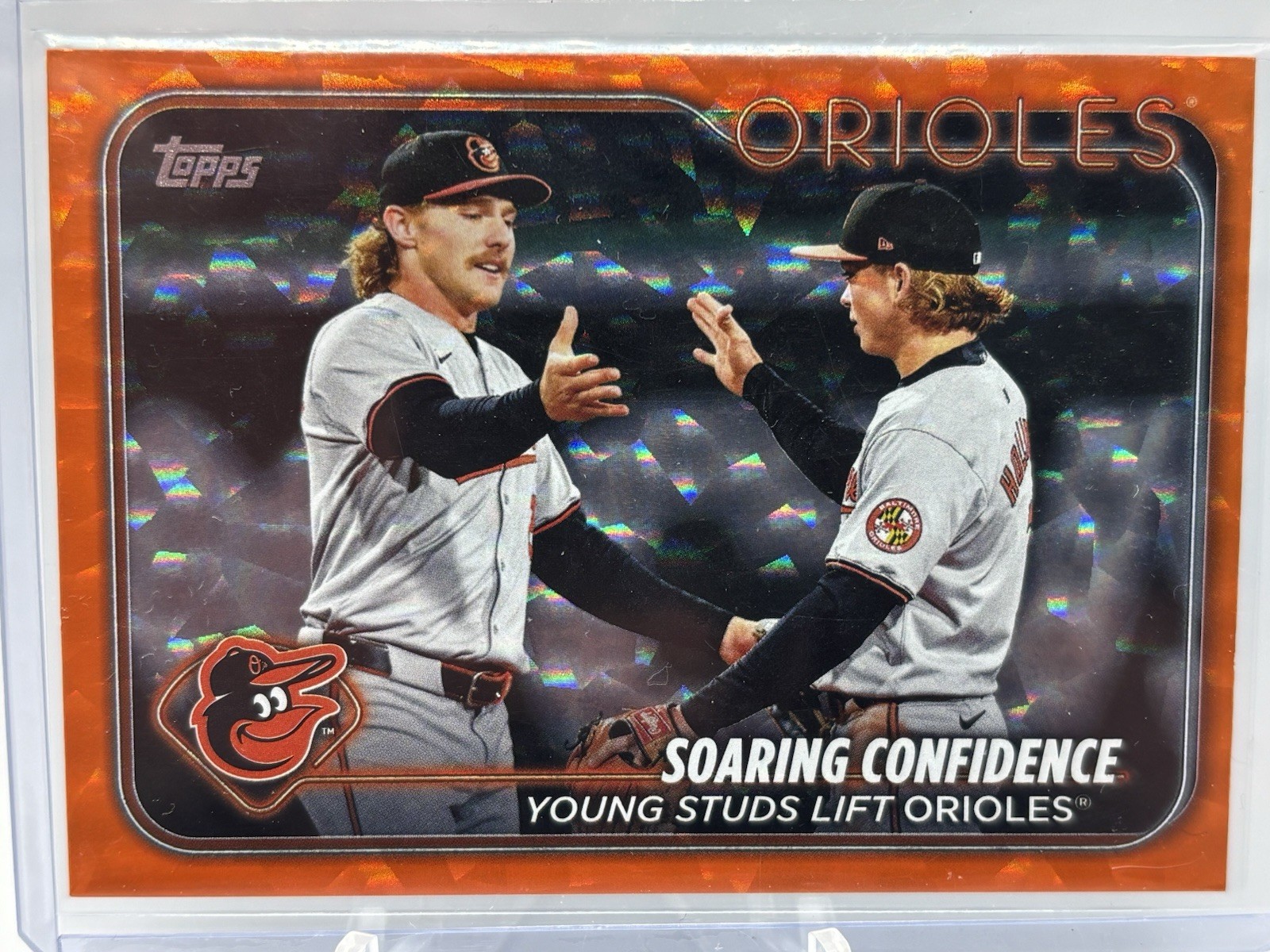 2024 Topps Update Orange /299 Soaring Confidence Orioles Holliday Henderson MLB Rookie Card