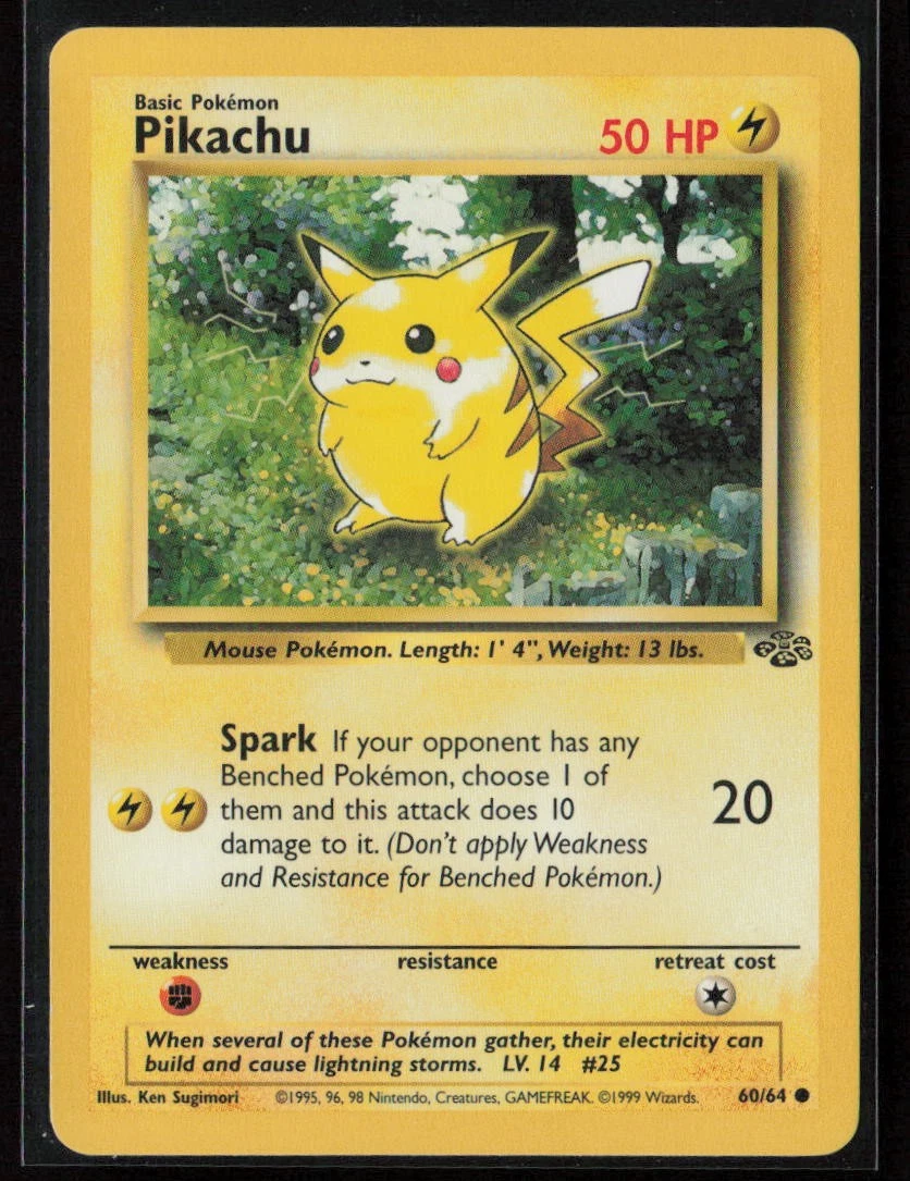 Pikachu Pokémon TCG Jungle Japanese Individual Collectible Card