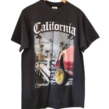 Shaka Wear Heavyweight Graphic Tshirt California Original L Black Streetwear