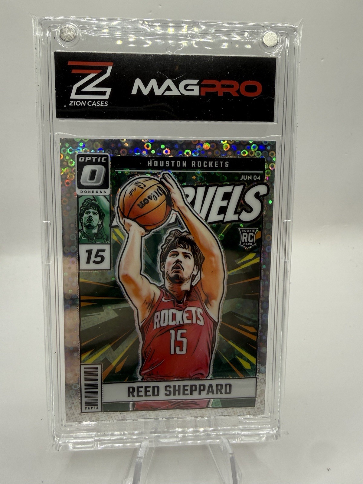 Reed Sheppard 2024-25 Donruss Optic Net Marvels Fast Break RC #4 Houston Rockets