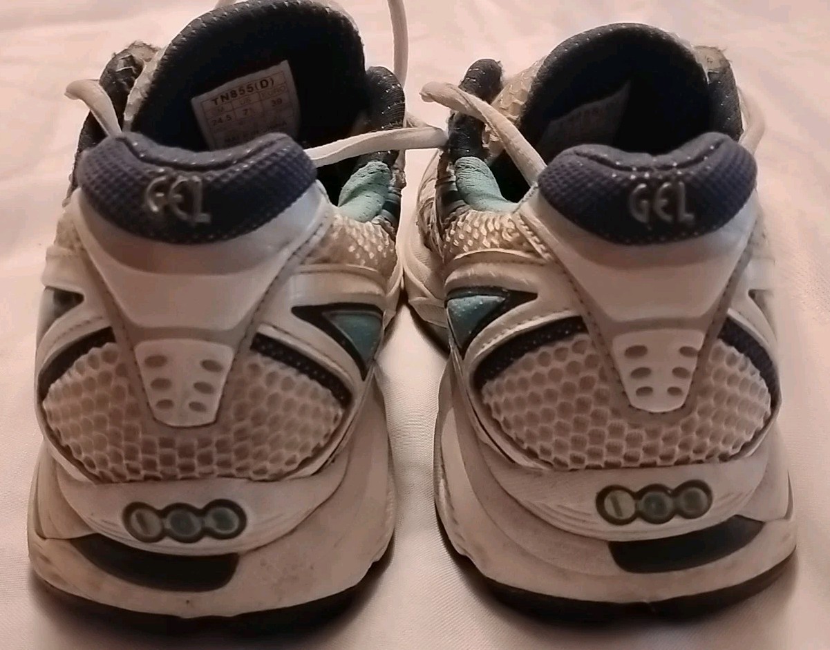 Asics Gel Duomax GT -2130 Women's White Blue Running Tennis Shoes