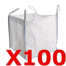 100 BULK BAGS TON BAGS BUILDERS GARDEN WASTE 1 TONNE JUMBO BAGS STORAGE SACK