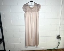 Vintage Shadowline Pink Lace Trimmed Nightgown