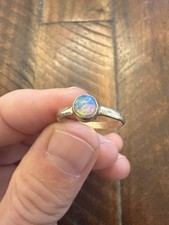 Natural Ethiopian Welo Opal Ring Stamped 925 Size 8.5