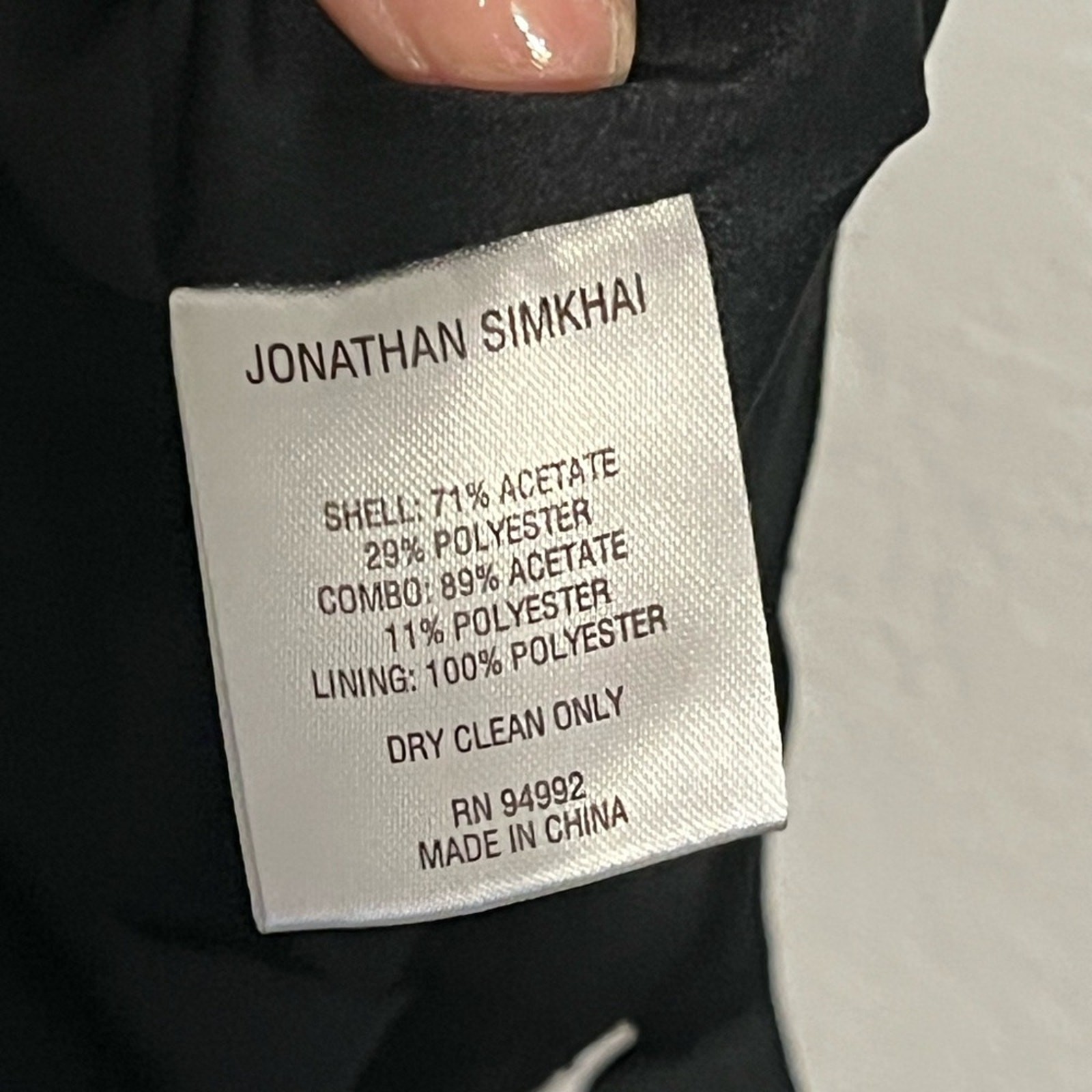 Jonathan Simkhai Ariah Front Split Hem Pants Blac… - image 10