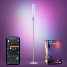 RGBIC Cylinder Floor Lamp LED Corner Floor Lamp with Wi-Fi App Control Smart ...