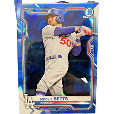 2021 Bowman Chrome Sapphire Edition Mookie Betts #86 Los Angeles Dodgers