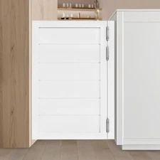 Wood Partition Door, Modern Single-Door Leaf Partition Door White 60*90cm