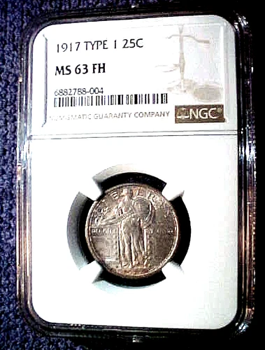 1917 TY. I STANDING LIBERTY QUARTER....NGC MS63 FH....MIN. BID .01 & NO RESERVE!