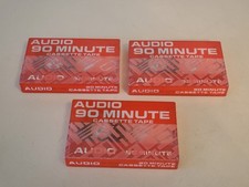 Audio Cassettes LOT 3 90 minute, normal bias. Unbranded sold by WalMart. NEW